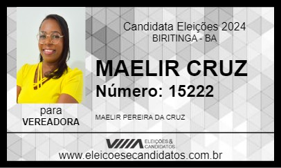 Candidato MAELIR CRUZ 2024 - BIRITINGA - Eleições