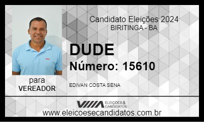 Candidato DUDE 2024 - BIRITINGA - Eleições