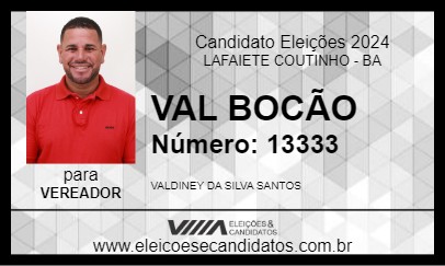 Candidato VAL BOCÃO 2024 - LAFAIETE COUTINHO - Eleições