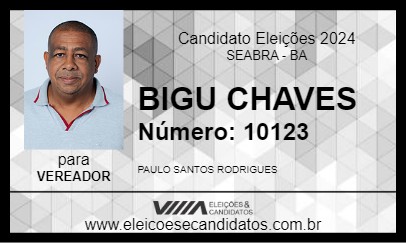 Candidato BIGU CHAVES 2024 - SEABRA - Eleições