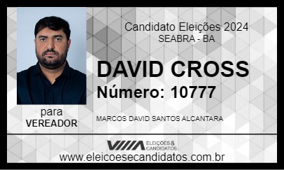 Candidato DAVID CROSS 2024 - SEABRA - Eleições