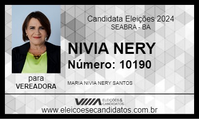 Candidato NIVIA NERY 2024 - SEABRA - Eleições