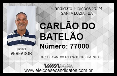 Candidato CARLÃO DO BATELÃO 2024 - SANTA LUZIA - Eleições