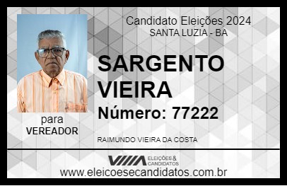 Candidato SARGENTO VIEIRA 2024 - SANTA LUZIA - Eleições