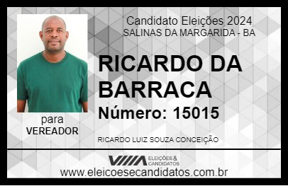 Candidato RICARDO DA BARRACA 2024 - SALINAS DA MARGARIDA - Eleições