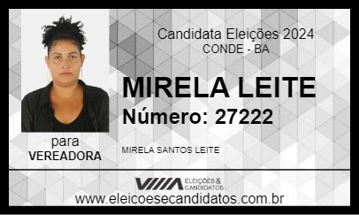 Candidato MIRELA LEITE 2024 - CONDE - Eleições