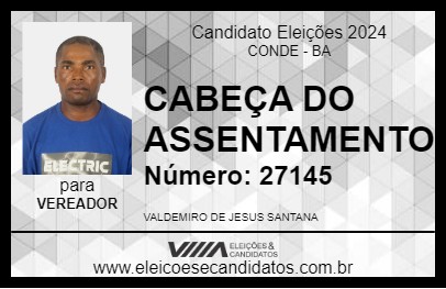 Candidato CABEÇA DO ASSENTAMENTO 2024 - CONDE - Eleições