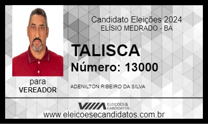 Candidato TALISCA 2024 - ELÍSIO MEDRADO - Eleições