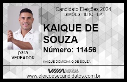 Candidato KAIQUE DE SOUZA 2024 - SIMÕES FILHO - Eleições