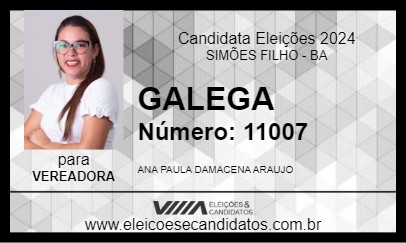 Candidato GALEGA 2024 - SIMÕES FILHO - Eleições