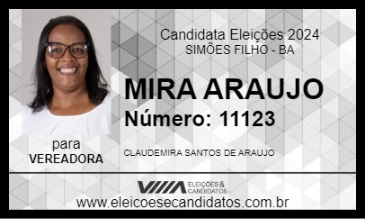 Candidato MIRA ARAUJO 2024 - SIMÕES FILHO - Eleições