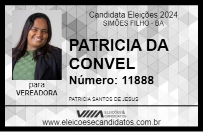 Candidato PATRICIA DA CONVEL 2024 - SIMÕES FILHO - Eleições