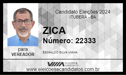 Candidato ZICA 2024 - ITUBERÁ - Eleições