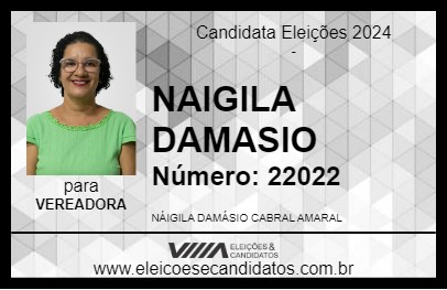 Candidato NAIGILA DAMASIO 2024 - ITUBERÁ - Eleições