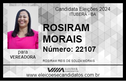 Candidato ROSIRAM MORAIS 2024 - ITUBERÁ - Eleições