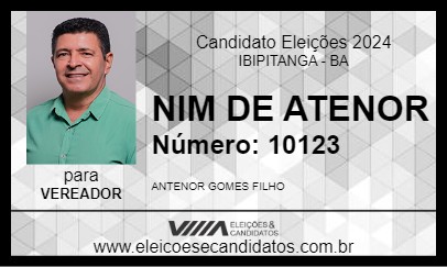 Candidato NIM DE ATENOR 2024 - IBIPITANGA - Eleições