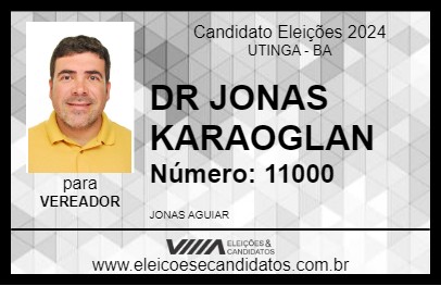 Candidato DR JONAS KARAOGLAN 2024 - UTINGA - Eleições