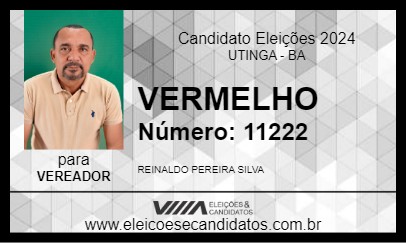 Candidato VERMELHO 2024 - UTINGA - Eleições