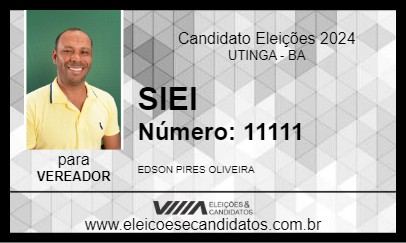 Candidato SIEI 2024 - UTINGA - Eleições