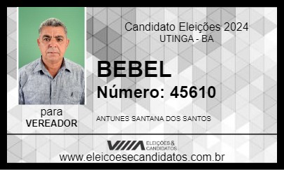 Candidato BEBEL 2024 - UTINGA - Eleições