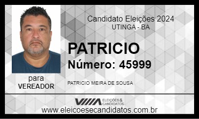 Candidato PATRICIO 2024 - UTINGA - Eleições