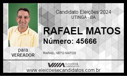 Candidato RAFAEL MATOS 2024 - UTINGA - Eleições