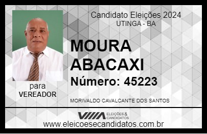 Candidato MOURA ABACAXI 2024 - UTINGA - Eleições