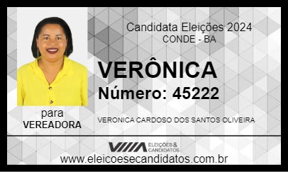 Candidato VERÔNICA 2024 - CONDE - Eleições