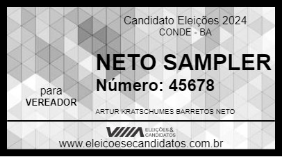 Candidato NETO SAMPLER 2024 - CONDE - Eleições