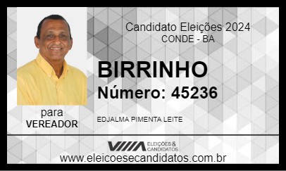 Candidato BIRRINHO 2024 - CONDE - Eleições