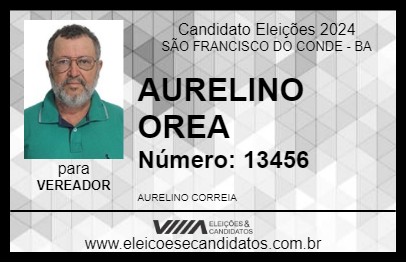 Candidato AURELINO OREA 2024 - SÃO FRANCISCO DO CONDE - Eleições