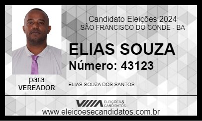 Candidato ELIAS SOUZA 2024 - SÃO FRANCISCO DO CONDE - Eleições