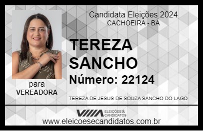 Candidato TEREZA SANCHO 2024 - CACHOEIRA - Eleições