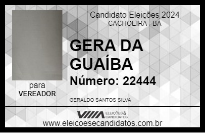 Candidato GERA DA GUAÍBA 2024 - CACHOEIRA - Eleições