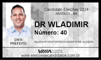 Candidato DR WLADIMIR 2024 - ARATACA - Eleições