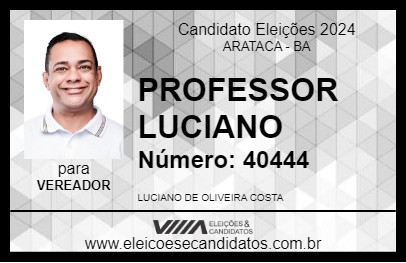 Candidato PROFESSOR LUCIANO 2024 - ARATACA - Eleições