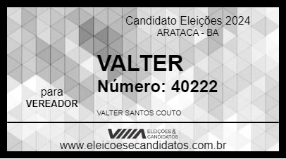 Candidato VALTER 2024 - ARATACA - Eleições