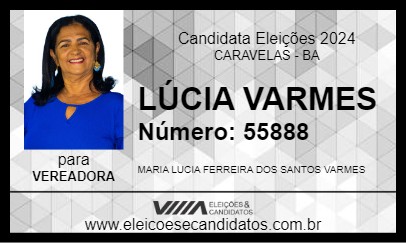 Candidato LÚCIA VARMES 2024 - CARAVELAS - Eleições