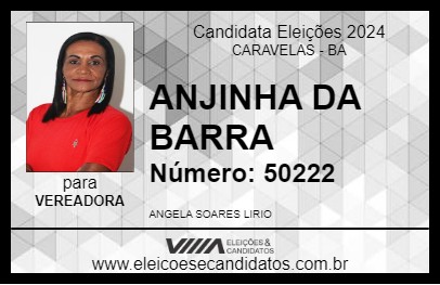 Candidato ANJINHA DA BARRA  2024 - CARAVELAS - Eleições