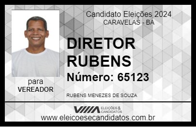 Candidato DIRETOR RUBENS 2024 - CARAVELAS - Eleições