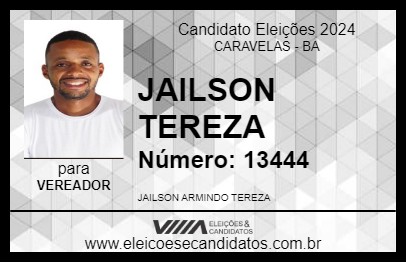 Candidato JAILSON TEREZA 2024 - CARAVELAS - Eleições