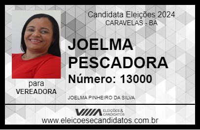 Candidato JOELMA PESCADORA 2024 - CARAVELAS - Eleições