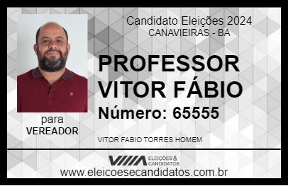 Candidato PROFESSOR VITOR FÁBIO 2024 - CANAVIEIRAS - Eleições