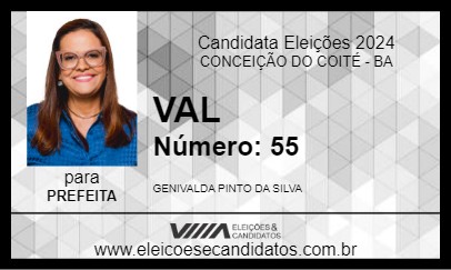 Candidato VAL 2024 - CONCEIÇÃO DO COITÉ - Eleições