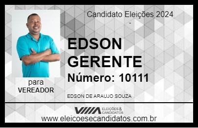 Candidato EDSON GERENTE 2024 - CANAVIEIRAS - Eleições