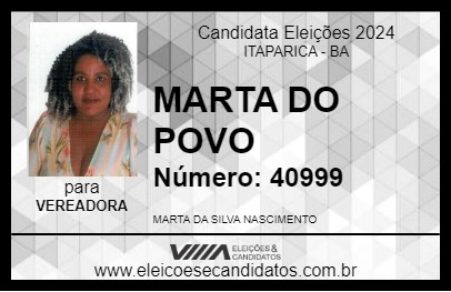 Candidato MARTA DO POVO 2024 - ITAPARICA - Eleições