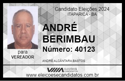 Candidato ANDRÉ BERIMBAU 2024 - ITAPARICA - Eleições