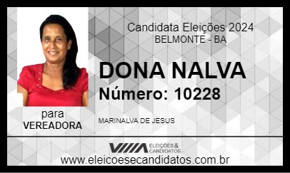 Candidato DONA NALVA 2024 - BELMONTE - Eleições