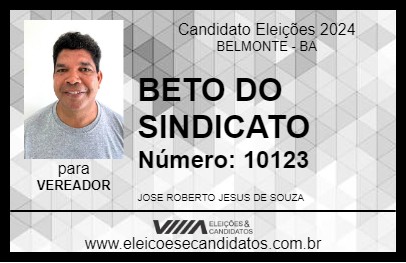 Candidato BETO DO SINDICATO 2024 - BELMONTE - Eleições