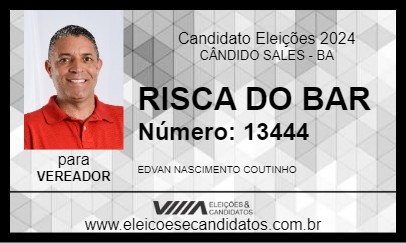 Candidato RISCA DO BAR 2024 - CÂNDIDO SALES - Eleições